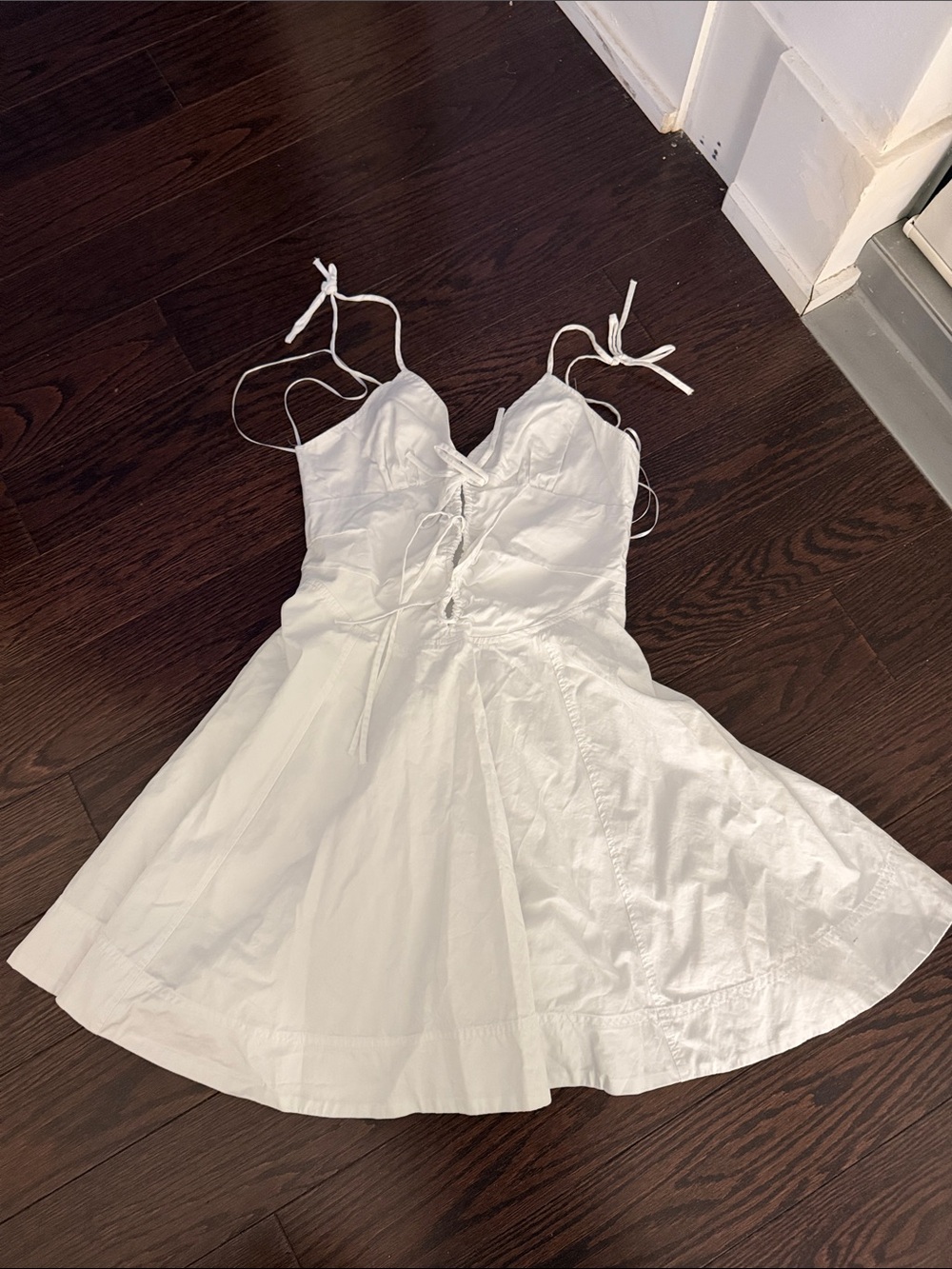 Zara White Tie-Shoulder Sundress